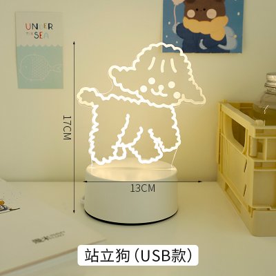 【可愛3D夜燈】氛圍小夜燈-壓克力床頭LED檯燈 商品圖片 7