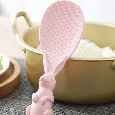 【小麥秸稈】立體兔子飯匙-環保廚房餐具 商品圖片 3