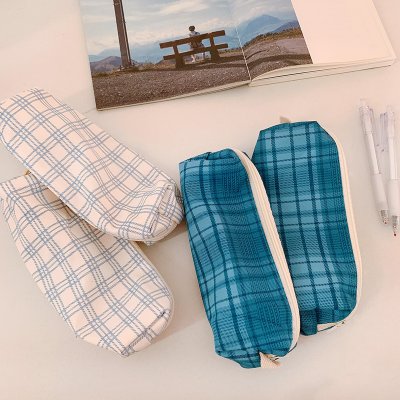 【復古格子】筆袋 - 簡約多功能文具收納袋 商品圖片 4