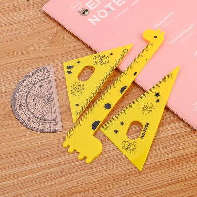 【長頸鹿造型】套尺4件組 - 三角量角直尺文具 商品圖片 2