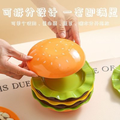 【漢堡造型】創意可愛造型盤 - 餐桌多用收納盤 商品圖片 1