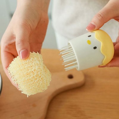 【萌系清潔刷】蛋殼小雞洗鍋刷-長柄去污神器 商品圖片 3