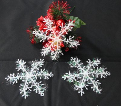 【15cm大雪花片】聖誕牆壁裝飾 - 飯店布置用品 (三片) 商品圖片 1