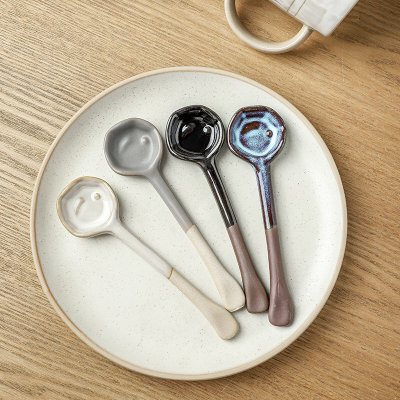 【復古陶瓷】咖啡攪拌棒 - 日式粗陶長柄湯匙 商品圖片 3