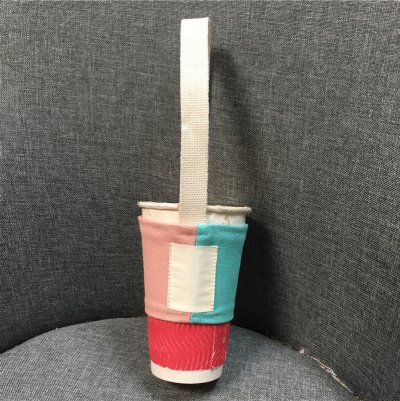 【撞色拼接】手搖杯提袋 - 摺疊環保杯套 商品圖片 6