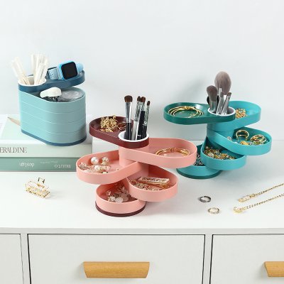 【五層旋轉】首飾盒 - 多層飾品桌面收納 商品圖片 3
