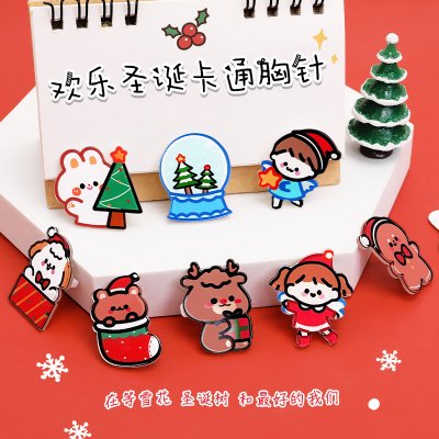 【聖誕造型】壓克力胸針 - 派對裝飾徽章
