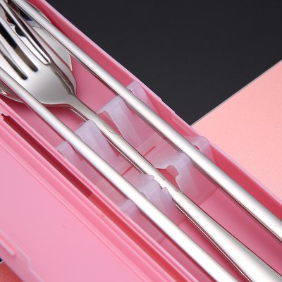 【304不鏽鋼】環保餐具三件組 - 外出攜帶盒裝 商品圖片 4