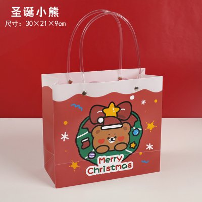 【聖誕包裝袋】透明PVC禮物袋-防水手提禮品收納袋 商品圖片 5