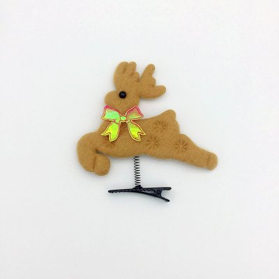 【聖誕造型彈簧】迷你髮夾 - 聖誕老人雪人聖誕樹髮飾 商品圖片 7
