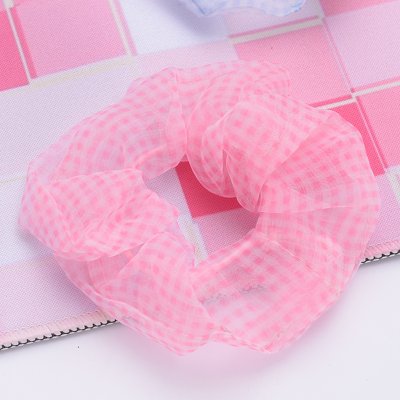 【格紋網紗】大腸髮圈-少女馬尾髮飾 商品圖片 10