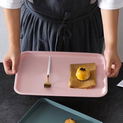 【北歐色托盤】塑膠餐盤-簡約長方形火鍋料托盤 商品圖片 3