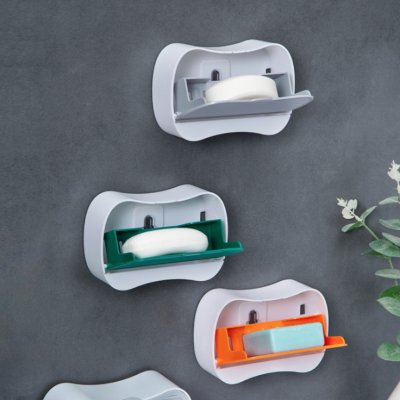 【宿舍皂盒】壁掛翻蓋-防水防塵瀝水皂架 商品圖片 2