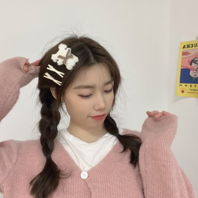 【萌系造型】小熊毛絨髮夾組合 - 多款瀏海夾BB夾蝴蝶結 商品圖片 3