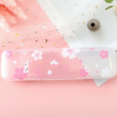 【萌兔造型】透明大容量鉛筆盒-學生文具收納 商品圖片 6