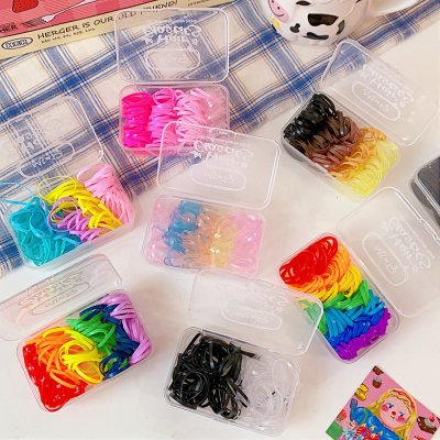 【彩色橡皮筋】盒裝皮筋-糖果色繽紛果凍色 商品圖片 2