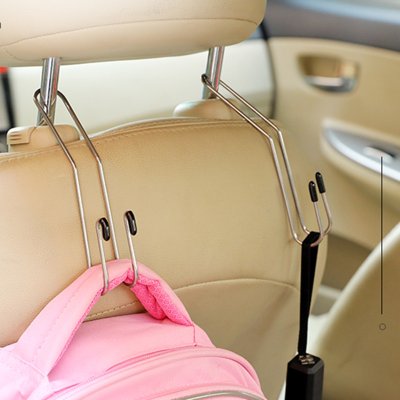 【不鏽鋼椅背】車用掛勾 - 隱藏式多功能置物掛鉤 商品圖片 1