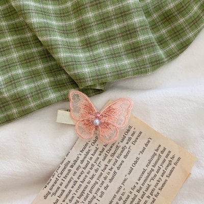 【森林系】刺繡蝴蝶髮夾-小清新瀏海夾 商品圖片 6