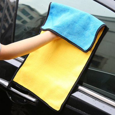 【雙色擦車巾】加厚毛巾-吸水無痕洗車玻璃巾 商品圖片 2