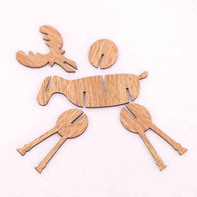 【北歐風DIY】3D木質麋鹿 - 聖誕桌面擺飾 商品圖片 3