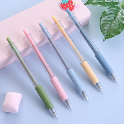 莫蘭迪色按壓中性筆 黑色筆芯 可印刷 商品圖片 3