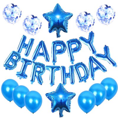 【派對裝飾】18寸星星亮片生日氣球套裝 - HAPPY BIRTHDAY字母氣球 商品圖片 3