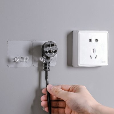 【收納神器】透明無痕插頭收納掛勾 - 電線整理充電支架2用 商品圖片 1