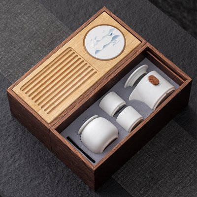 【山水旅行茶壺】套裝組合-陶瓷茶具茶盤罐 商品圖片 2