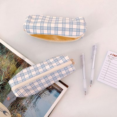 【復古格子】筆袋 - 簡約多功能文具收納袋 商品圖片 6