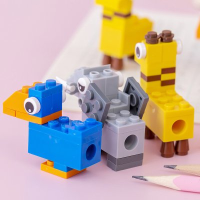 【動物拼圖】削筆刀 - 積木造型捲筆器 商品圖片 2