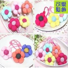 【立體花朵】兒童髮圈 - 韓版糖果色髮飾