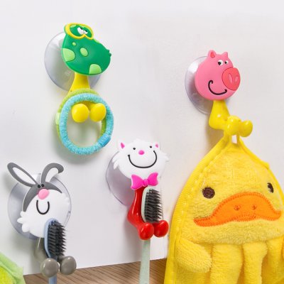 【卡通動物】強力吸盤牙刷架 - 浴室萌趣收納 商品圖片 3