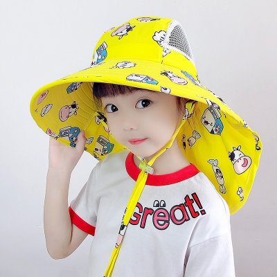 【動物圖案】兒童遮陽帽 - 披肩式透氣帽 商品圖片 2
