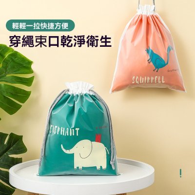【動物抽繩收納袋】束口雙層-旅行衣物分裝袋 商品圖片 3
