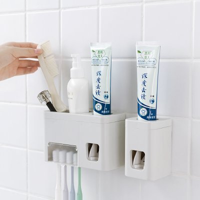 【無痕壁掛】自動擠牙膏器 - 浴室收納架 商品圖片 3