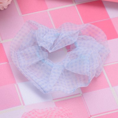 【格紋網紗】大腸髮圈-少女馬尾髮飾 商品圖片 6