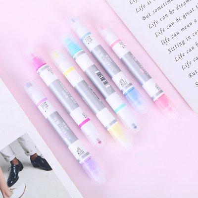 【雙頭可擦】螢光記號筆組-重點標記學習利器