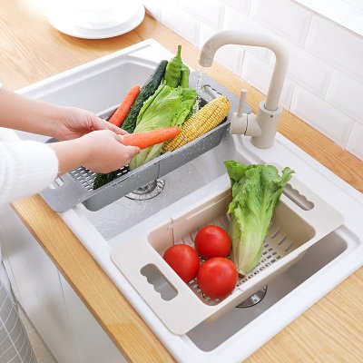【可伸縮】廚房水槽瀝水架 - 碗筷蔬菜收納 商品圖片 3