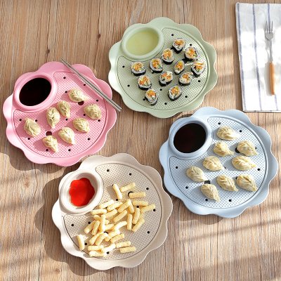 【小麥雙層】水餃餐盤 - 零食水果醬醋多功能盤 商品圖片 1
