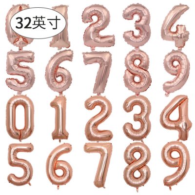 【大尺寸數字】32寸鋁膜數字氣球 - 生日歲數裝飾氣球 商品圖片 4