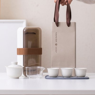 【便攜旅行茶具】陶瓷茶具組-泡茶套裝禮盒 商品圖片 4