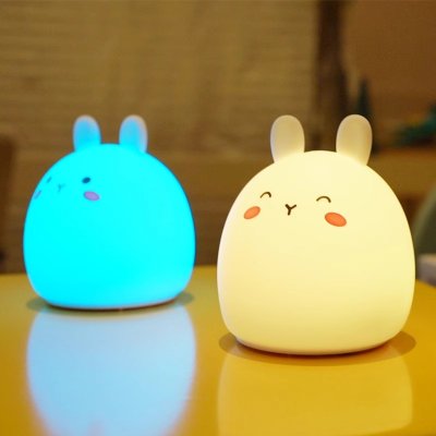 【拍拍感應萌兔燈】充電床頭燈-兔子造型禮物 商品圖片 3