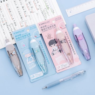 【可愛文具】Q版女孩修正帶 - 可換替芯按動式立可帶 商品圖片 3