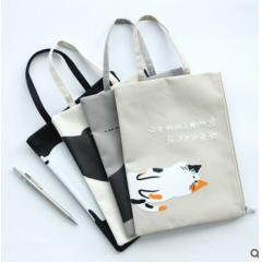 (６入)【貓咪帆布袋】A4文件袋-資料隨身收納 商品圖片 3