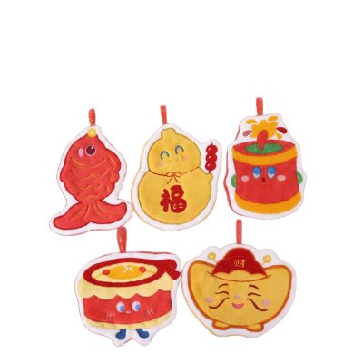 【創意擦手巾】新年珊瑚絨懸掛式擦手巾 商品圖片 4
