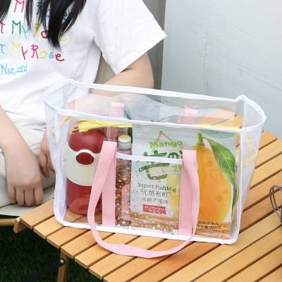 【小清新透明包】防水手提包-沙灘游泳媽媽包 商品圖片 1