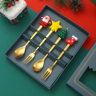 【聖誕餐具四件組】聖誕樹老人-節慶餐具禮物 商品圖片 2