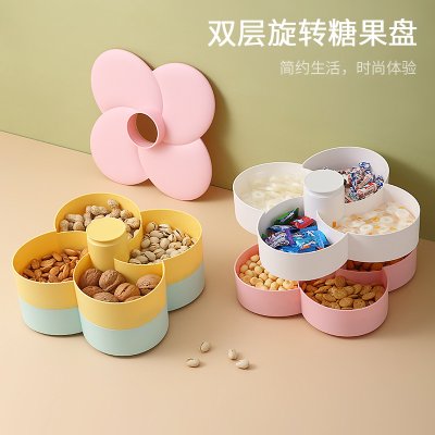 【雙層旋轉】糖果盒 - 多格分類果乾收納 商品圖片 2