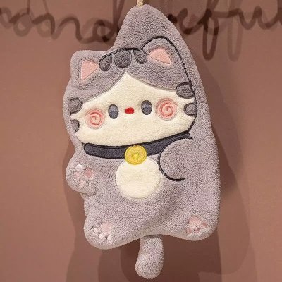 【掛式設計】招財貓造型珊瑚絨擦手巾 - 廚房浴室超吸水毛巾 商品圖片 4