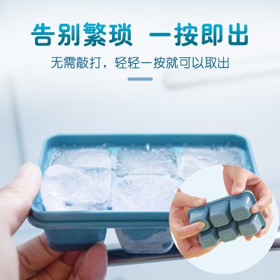 【矽膠製冰盒】夏日必備-六格附蓋製冰神器 (3入) 商品圖片 4